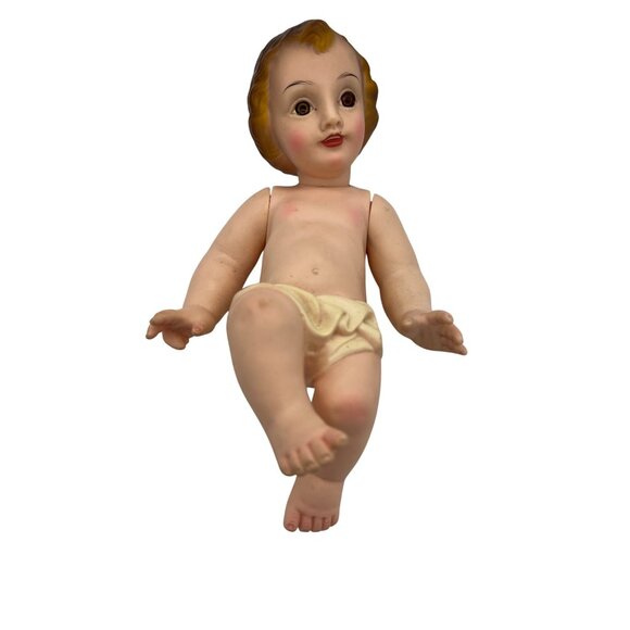Vintage Baby Jesus Soft Plastic Doll Nativity / Religious Figurine Collectible - Picture 1 of 5